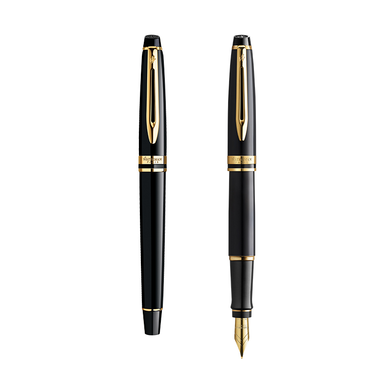 威迪文(WATERMAN)EXPERT系列丽雅黑金夹钢笔/墨水笔