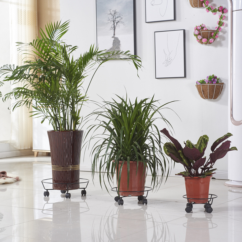 叶哇黑色四轮花盆托盘万向轮带滚轮花盆底托盘方便移动植物花卉盆栽滑轮花盆托大号报价 参数 图片 视频 怎么样 问答 苏宁易购