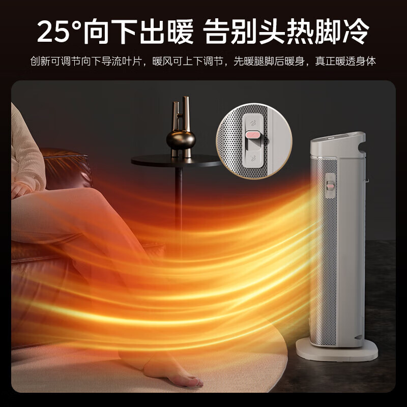 美的(Midea) HFS20BD(冰岛) 暖风机 家用电暖器 定时客厅卧室电暖气片 烤火炉大面积全屋升温高清大图