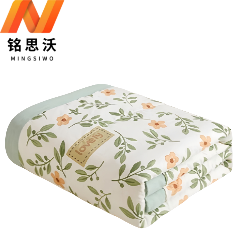 铭思沃夏被200*230cm条薄荷绿高清大图