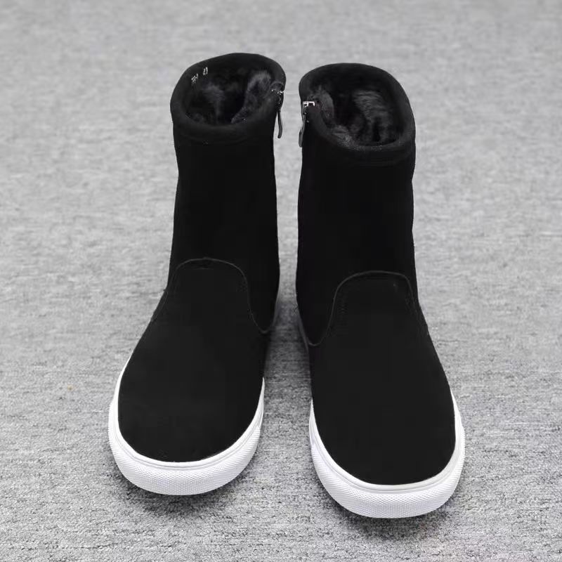 策霸CEBA男士冬季加厚防滑马丁靴165-285透气防水时尚商务休闲靴 白底 41码