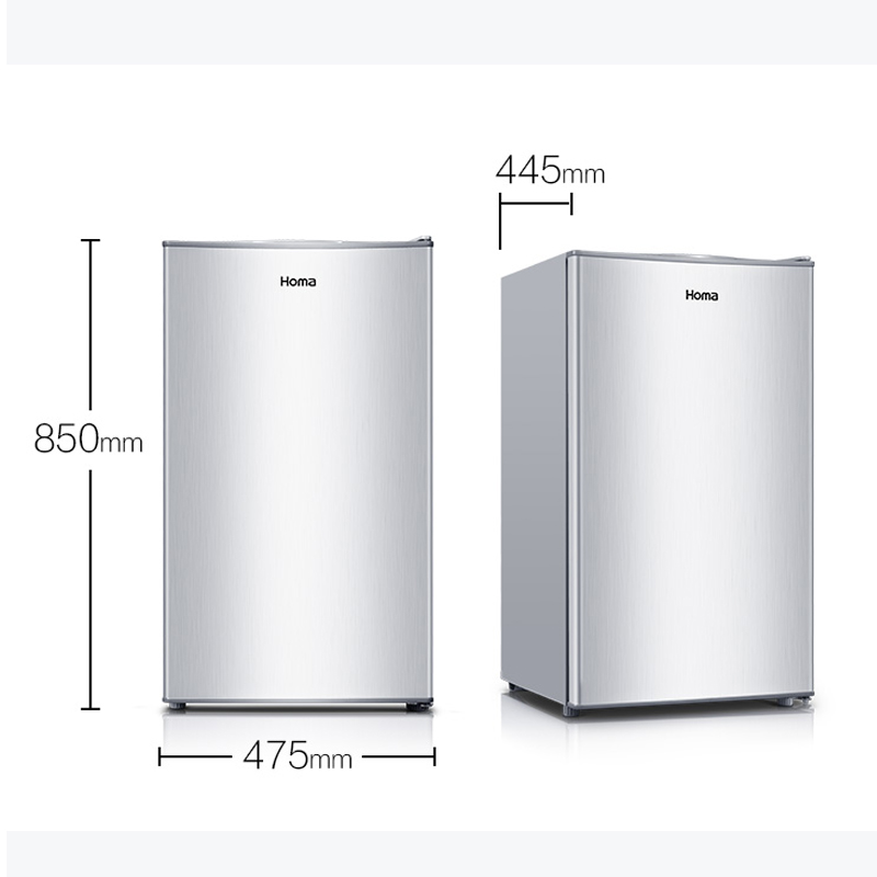 奥马(Homa)92升单门冰箱 小型迷你家用 宿舍租房办公室 省电节能静音 一级能耗冷藏电冰箱 BC-92银色高清大图