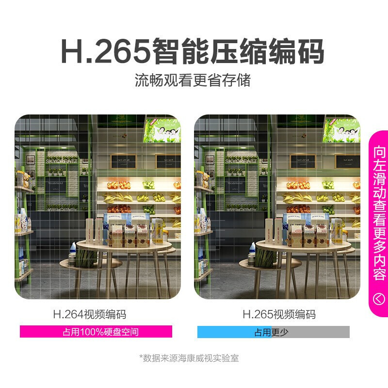 海康威视300万白光全彩PoE网络摄像机 4mm焦距 高清全彩夜视监控器 监控摄像头室内外网络摄像机户外探头安防设备