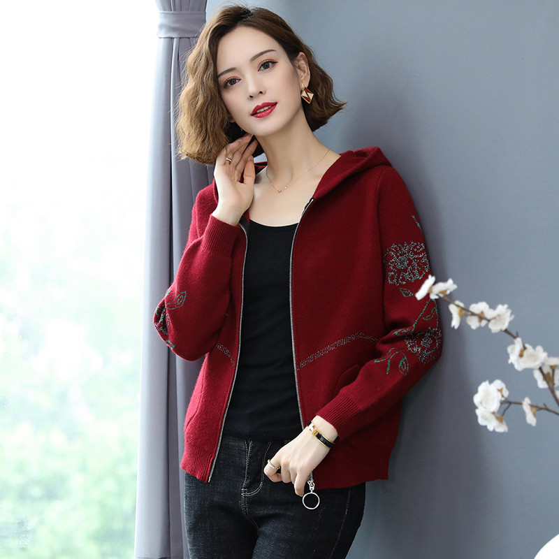 2024新款春秋装中年妈妈装中长款仿水貂绒春秋外套女中老年洋气外衣高清大图