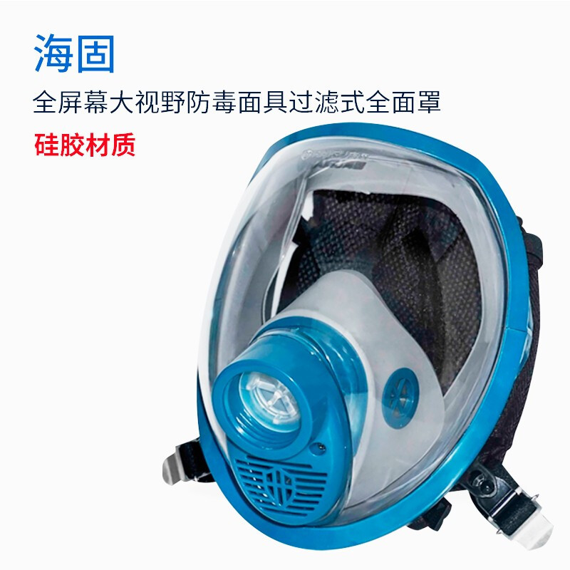 海固(HAIGU)自吸过滤式防毒面具 HG-800 硅胶全面罩(单只装 不含过滤件)