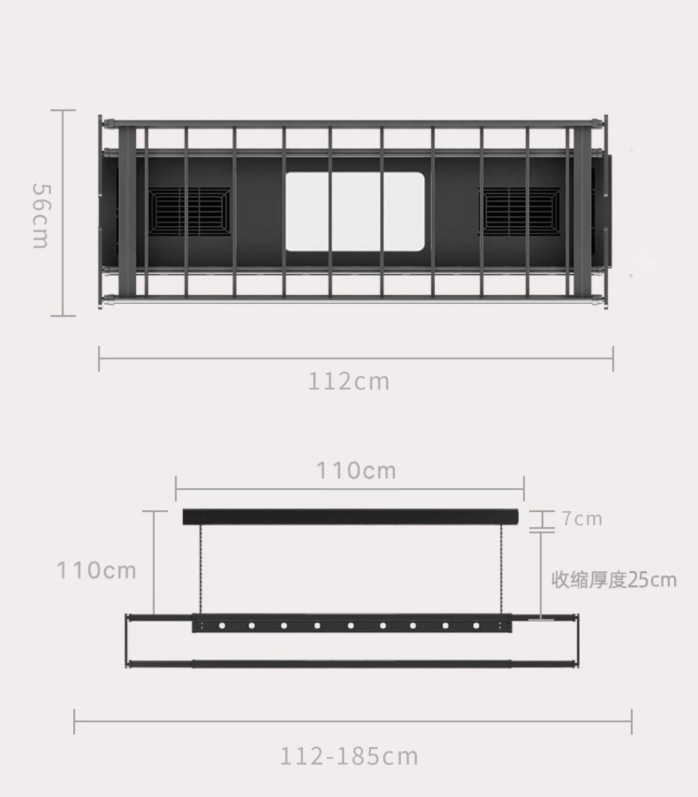 攸形 晾衣架112*56*25cm个高清大图