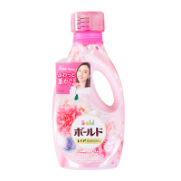 [无荧光剂]宝洁(Procter&Gamble) 日本进口 花香子柔顺花香洗衣液柔顺护色 粉色百花香850g瓶装