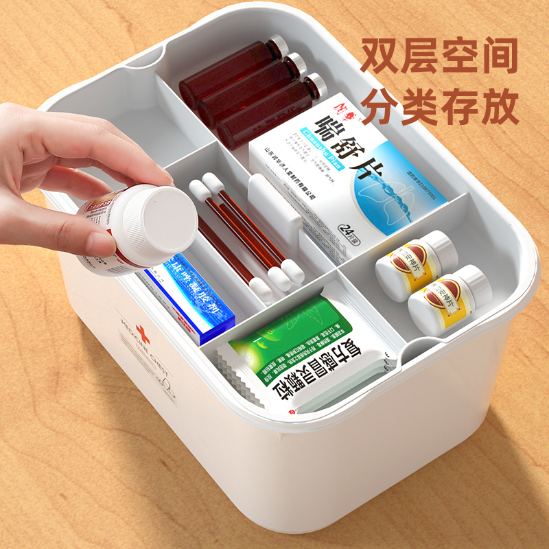 药箱收纳箱家庭装家用大容量多层常备应急医护宿舍药品小药盒收纳箱