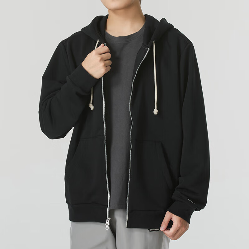 耐克(NIKE)外套男装新款时尚潮流舒适透气运动休闲连帽夹克上衣 FN3885-063 ZP FZ0223-010/黑色 XXL