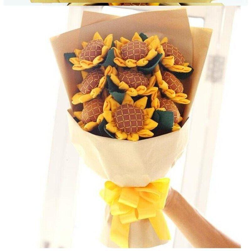 Tololo拼装模型玩具型号 731 自制布艺太阳花向日葵花束手工制作成人不织布diy材料包礼品9朵太阳花含牛皮纸包装 价格图片品牌报价 苏宁易购芜湖小虫子专营店