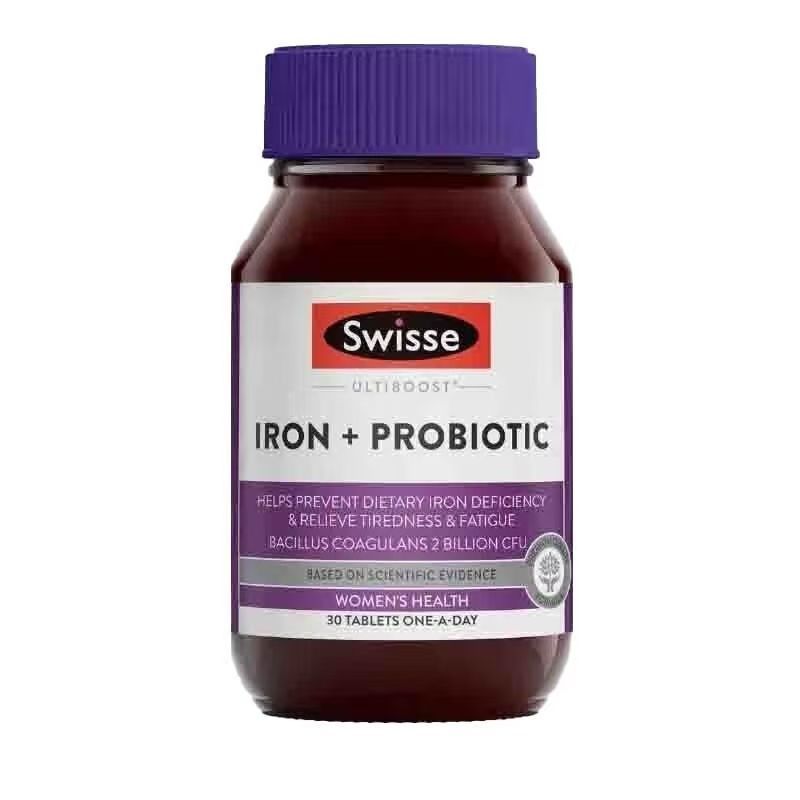 澳洲Swisse sw补*鉄益生菌片孕期红润瓶30粒装高清大图