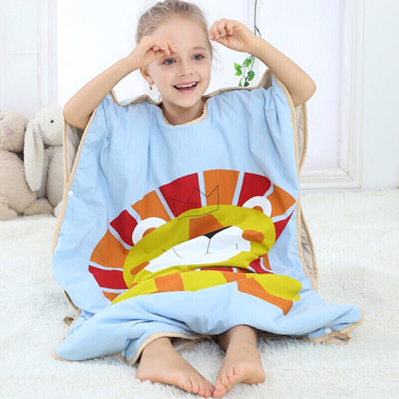 纯棉护肚子宝宝睡袋夏季薄款防踢被子儿童护肚空房防踢被夏天