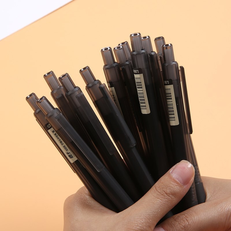 得力delia109中性笔055mm子弹头12支盒单位盒