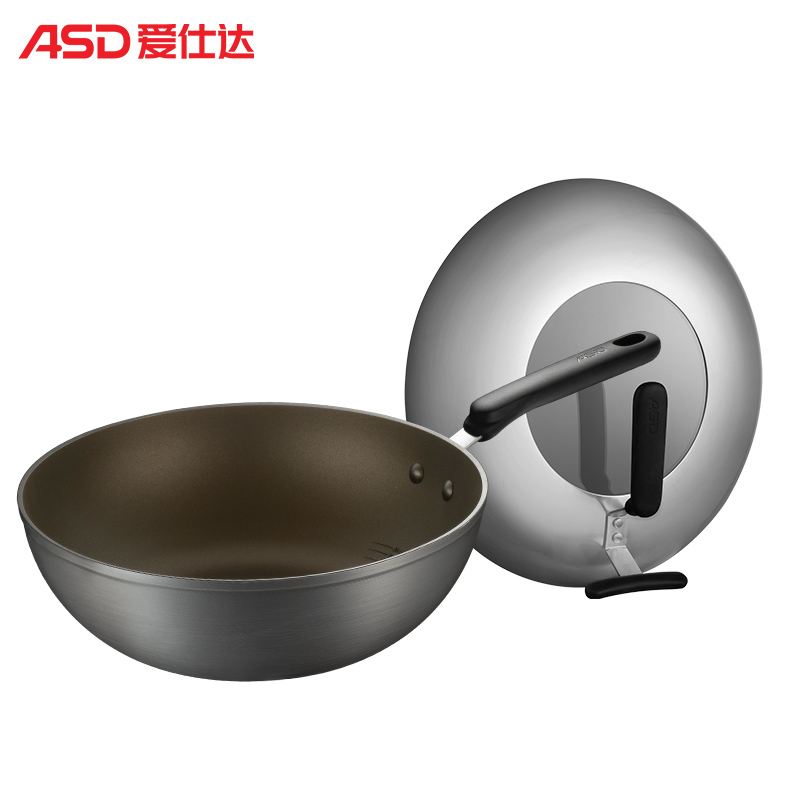 爱仕达(ASD)炒锅不粘锅30cm无油烟炒菜锅/钛不粘通磁家用不沾平底煎锅CL30V1Q