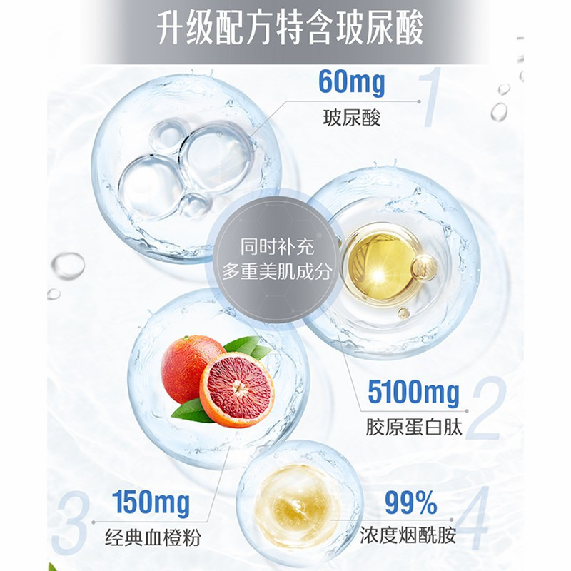 Swisse斯维诗胶原蛋白肽口服液饮品玻尿酸水光瓶[30天周期(3盒)赠swisse面膜]水光瓶10支*3盒