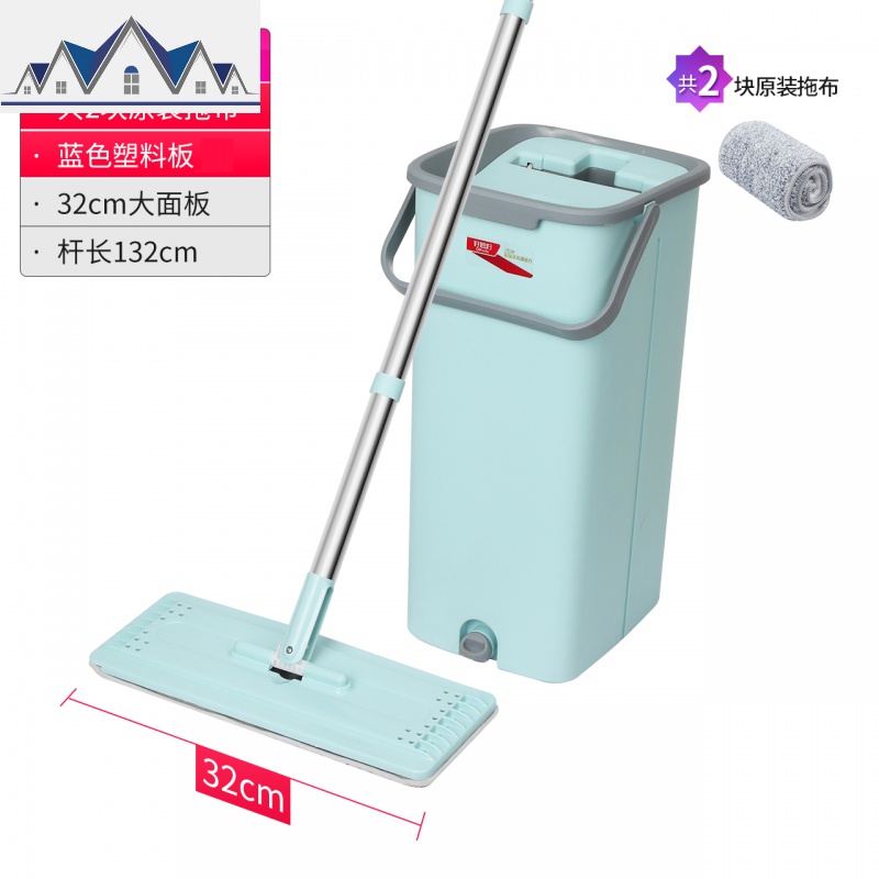 刮刮乐免手洗拖把平板懒人家用一拖净干湿两用网红三代拖桶 三维工匠高清大图