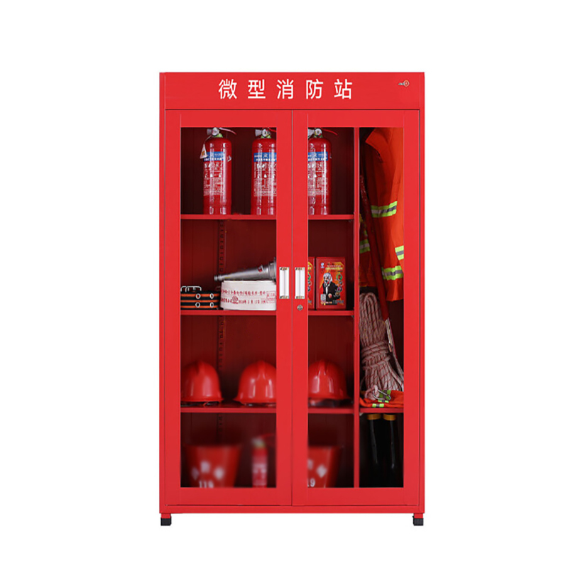 利生 消防柜微型消防站应急安全器材箱消防设备工具灭火箱-长1200*深390*高1800mm 2人用套餐