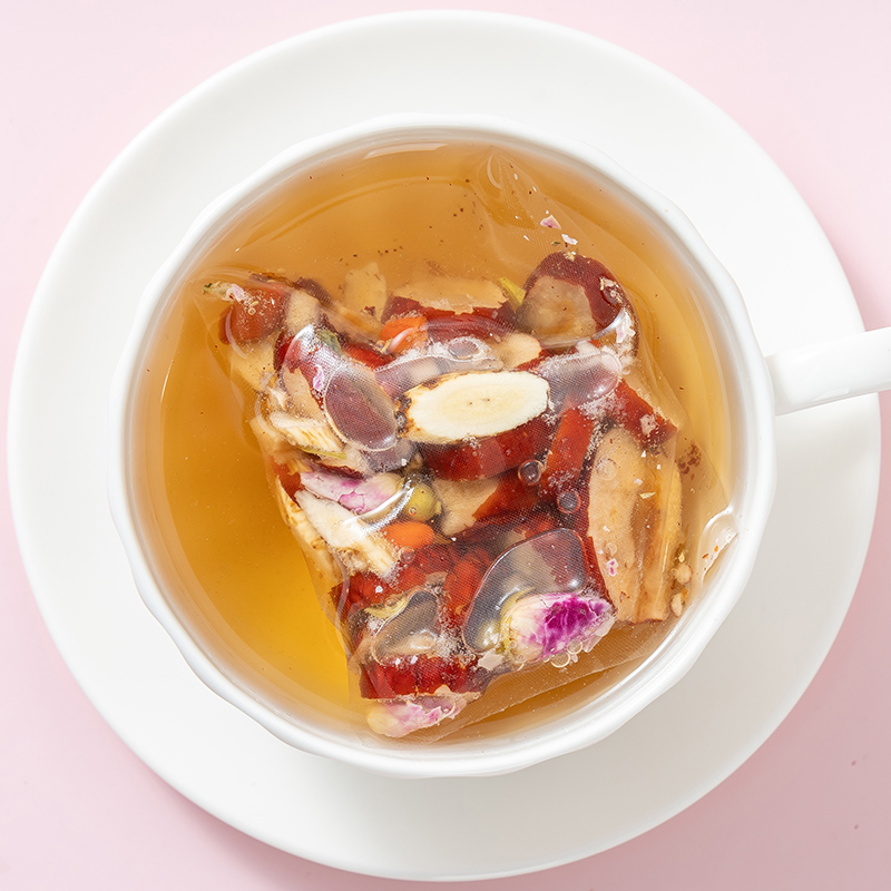 浙江金华老字号福事多黄芪党参枸杞红枣玫瑰汤茶红枣桂圆枸杞玫瑰花茶人参当归女生养生茶包女人花茶高清大图