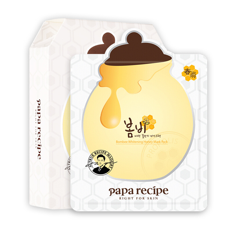 春雨(papa recipe)蜂蜜面膜贴保湿舒缓补水修护 孕妇可用 皙白蜂蜜面膜10片装