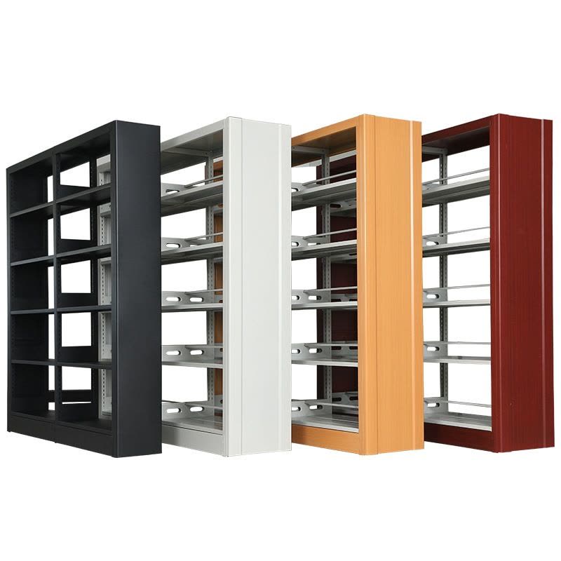 钢制书架儿童书籍架落地书柜书房图书馆铁艺架现代简约置物架图片