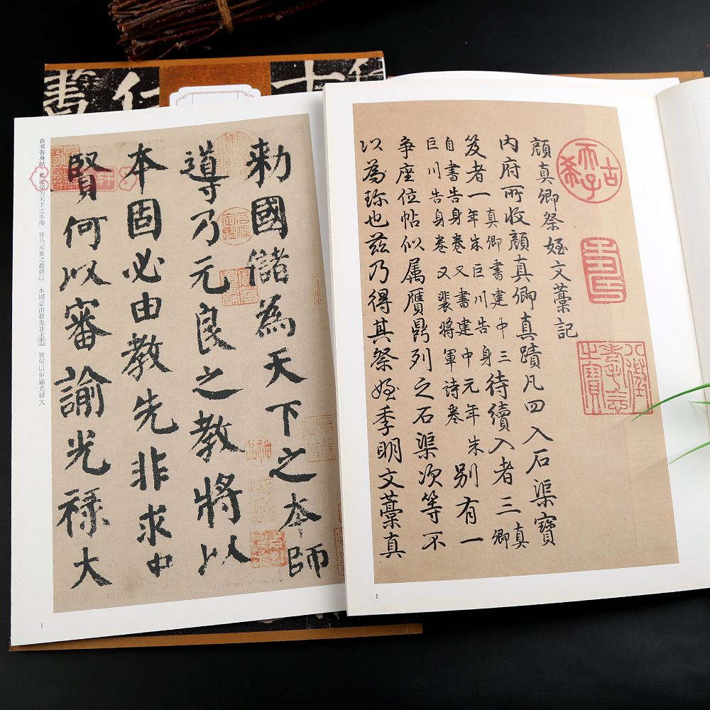 [正版]共6本颜真卿多宝塔碑颜勤礼碑祭侄文稿麻姑仙坛记朔画赞告身帖竹山堂连句历代碑帖楷书行书毛笔字帖安徽美术出版社高清大图