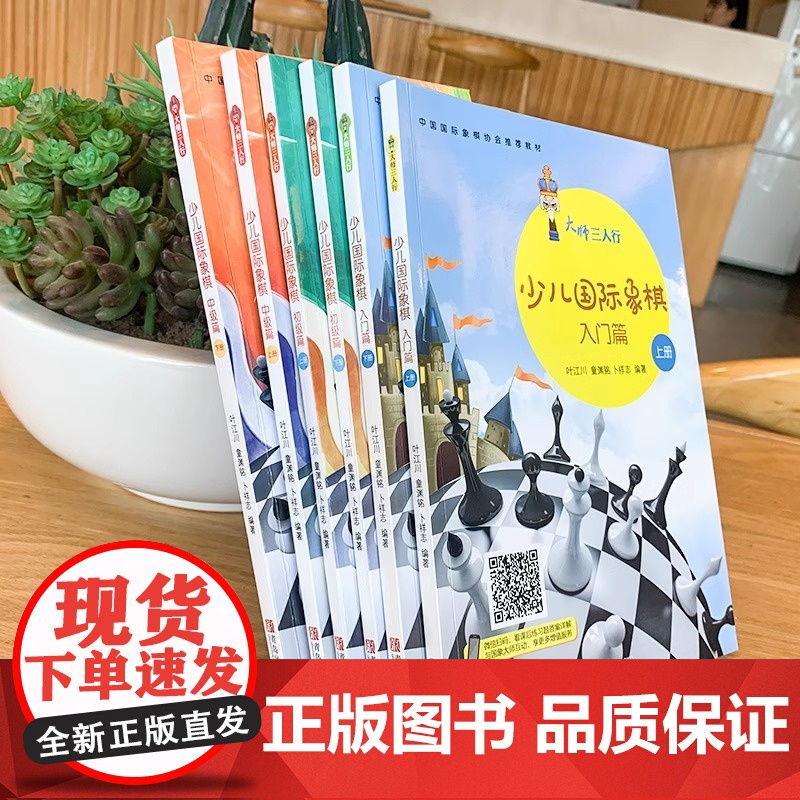 25册)大师三人行少儿国际象棋入门教程书籍 实战练习一步杀+入门篇+初级篇+中级篇 小学生学下马头象棋的书启蒙教材初学者高清大图