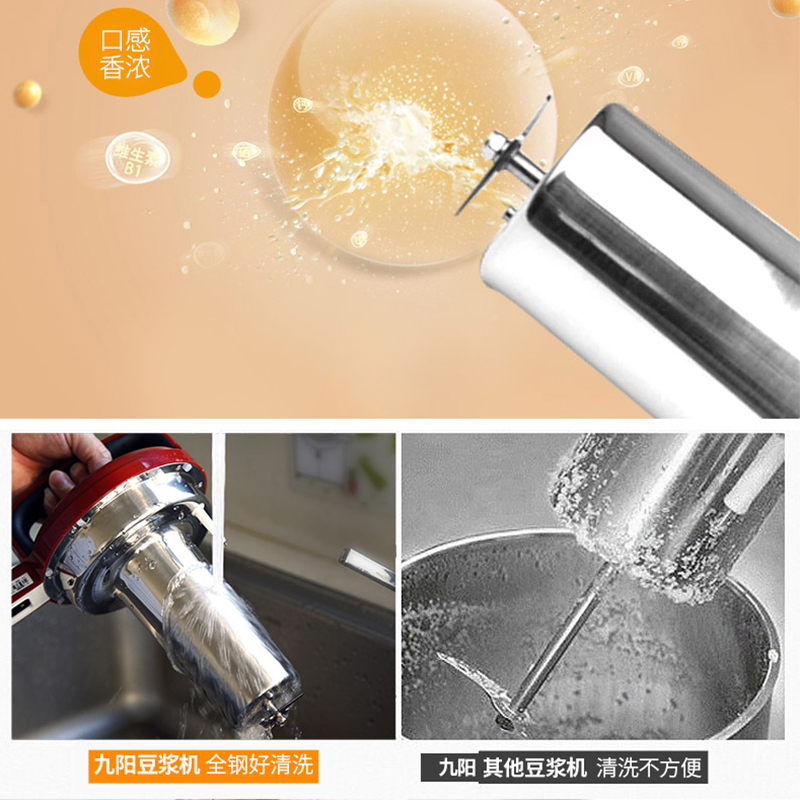 九阳(Joyoung) 豆浆机DJ13B-N621SG 无网研磨 制浆容量1.3L 全钢内胆 米糊 家用 豆浆机高清大图