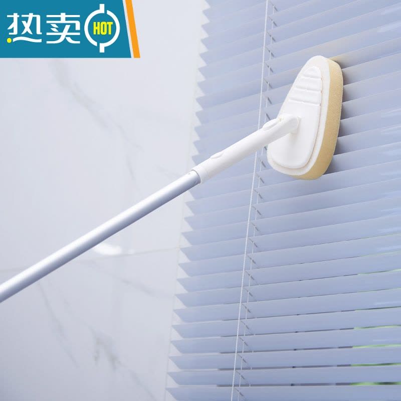 敬平长柄卫生间清洁工具海绵刷洗墙壁瓷砖清洁刷浴室浴缸刷工具 1个伸缩杆+2海绵头刷子图片