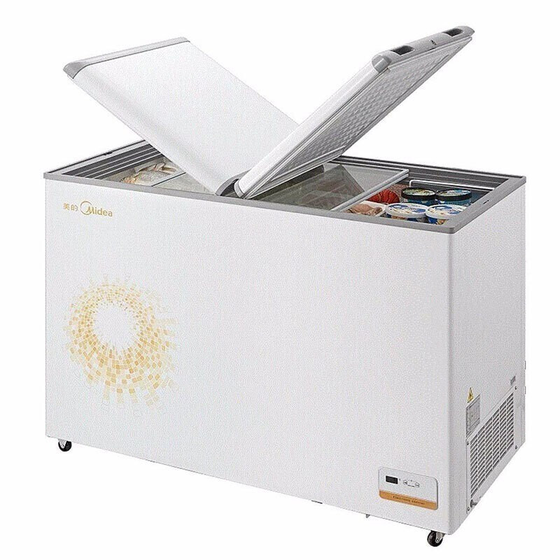 美的mideabcd311vem311升双温双室卧式冷柜冰柜快速冷藏冷冻两用电子