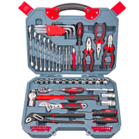 随车工具套装汽修工具套筒扳手套装修车多功能车载维修工具箱 81件套【汽修家用二合一】