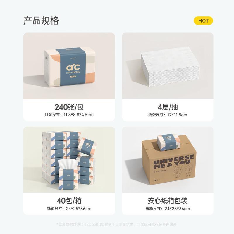 40包/10包抽纸卫生纸整箱婴儿家庭装用实惠原木餐巾纸擦手面纸抽 [最划算]40包:莫兰迪