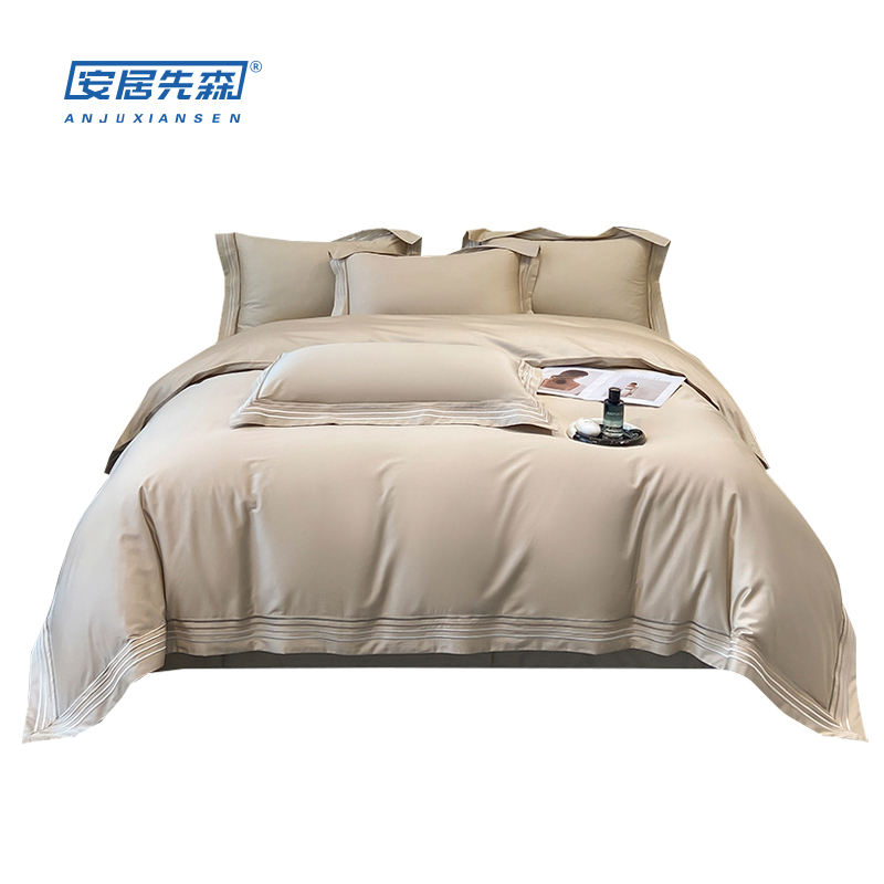 安居先森D1616 100支高支新疆长绒棉ANJU250511索菲特四件套(计价单位：套) 香槟金色 2.0*2.3m