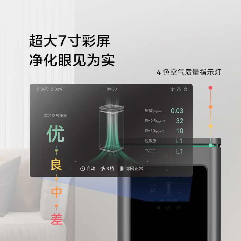 华为智选IAM长效空气净化器X5 去除甲醛细菌病毒医护级智能消毒机高清大图