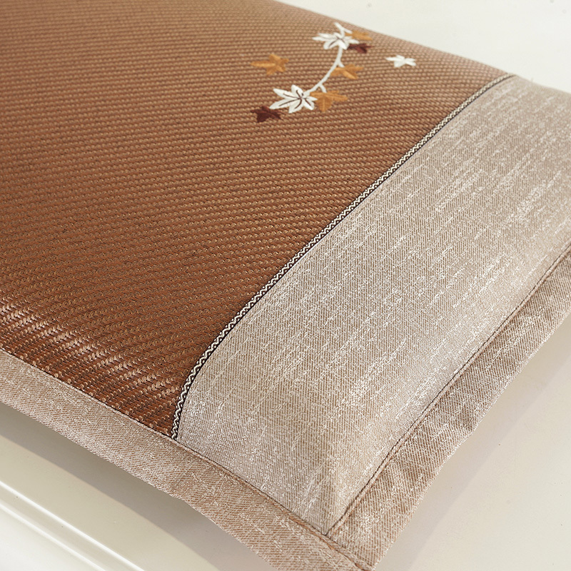 美帮汇夏天凉席枕套冰丝枕芯套单人学生枕席爽成人夏季冰藤枕头套一对装高清大图