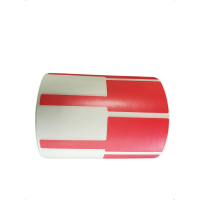 开仰(KAIYANG)P-40-R-FM F型尾签不干胶标签纸40*32+40mm/500片/卷 红色
