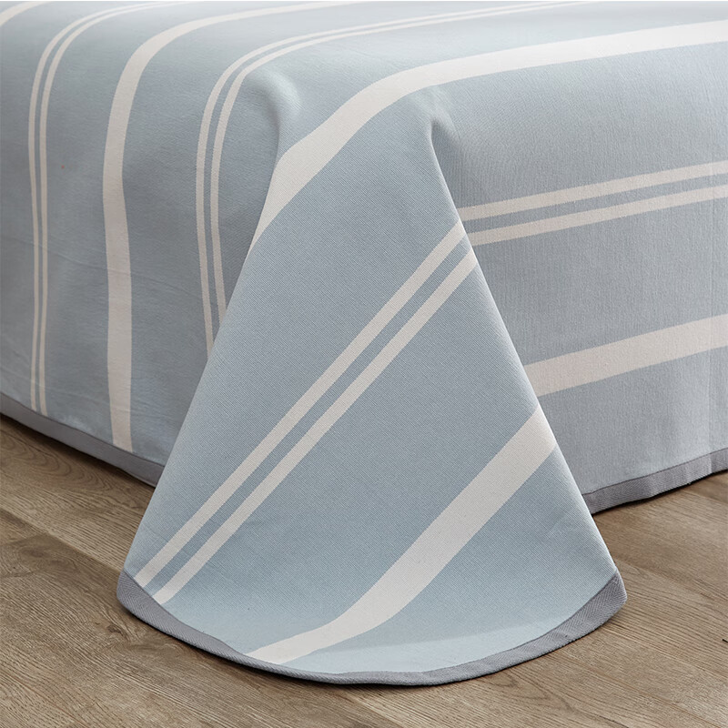 天琴床品四件套200*230cm柔软舒适中国手织布西川蓝TQ-S61高清大图