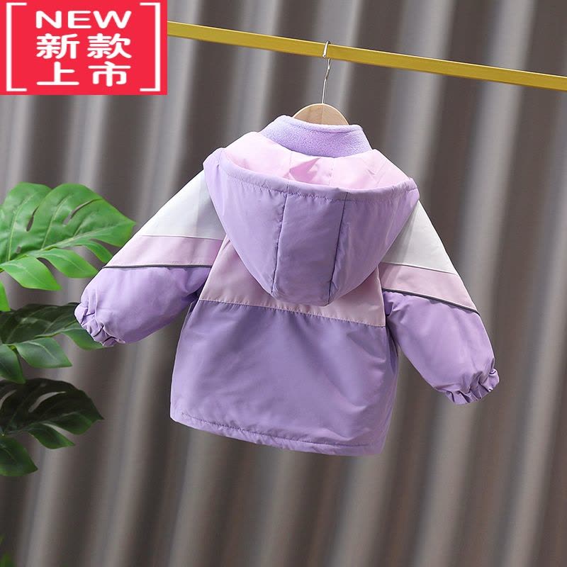 可莉允女童外套秋冬款2022新款女宝宝冬装儿童三合一夹棉加厚加绒冲锋衣棉服图片
