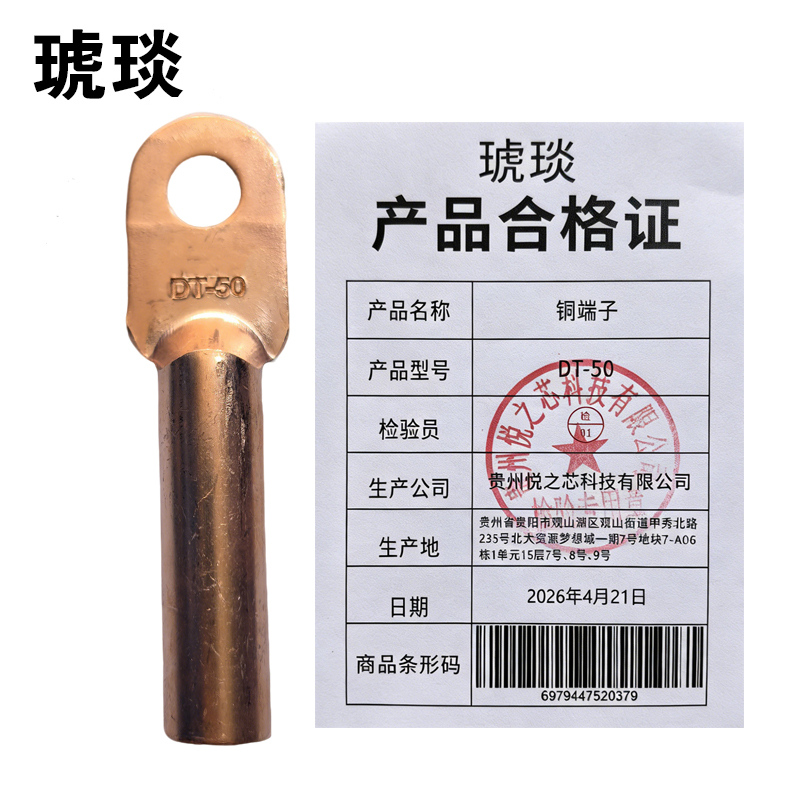琥琰 铜端子 DT-50高清大图