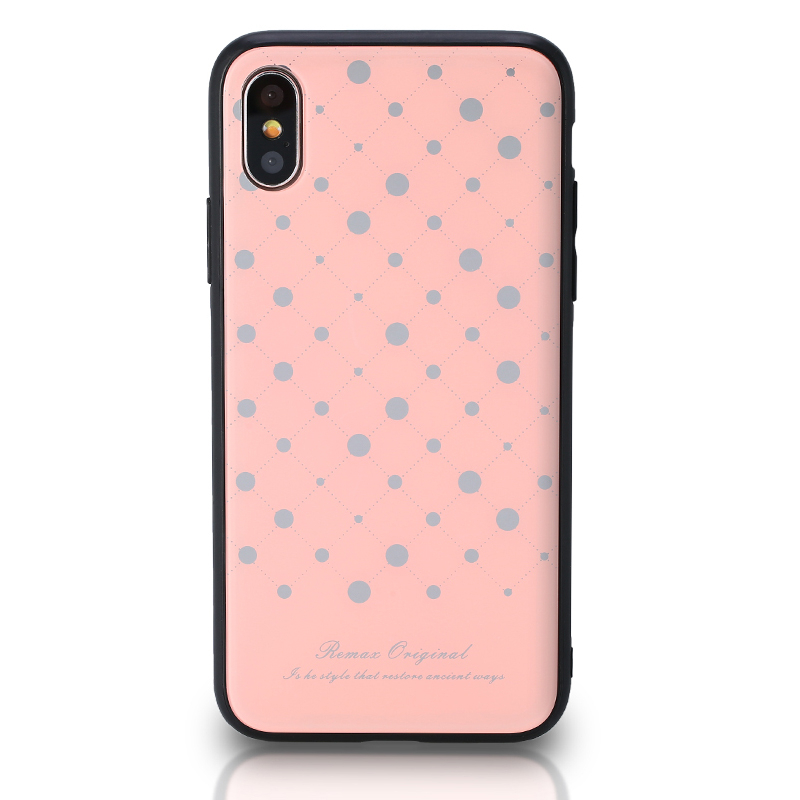 苹果x手机壳iphone X保护套 全包防摔玻璃保护壳苹果10外壳 女神粉