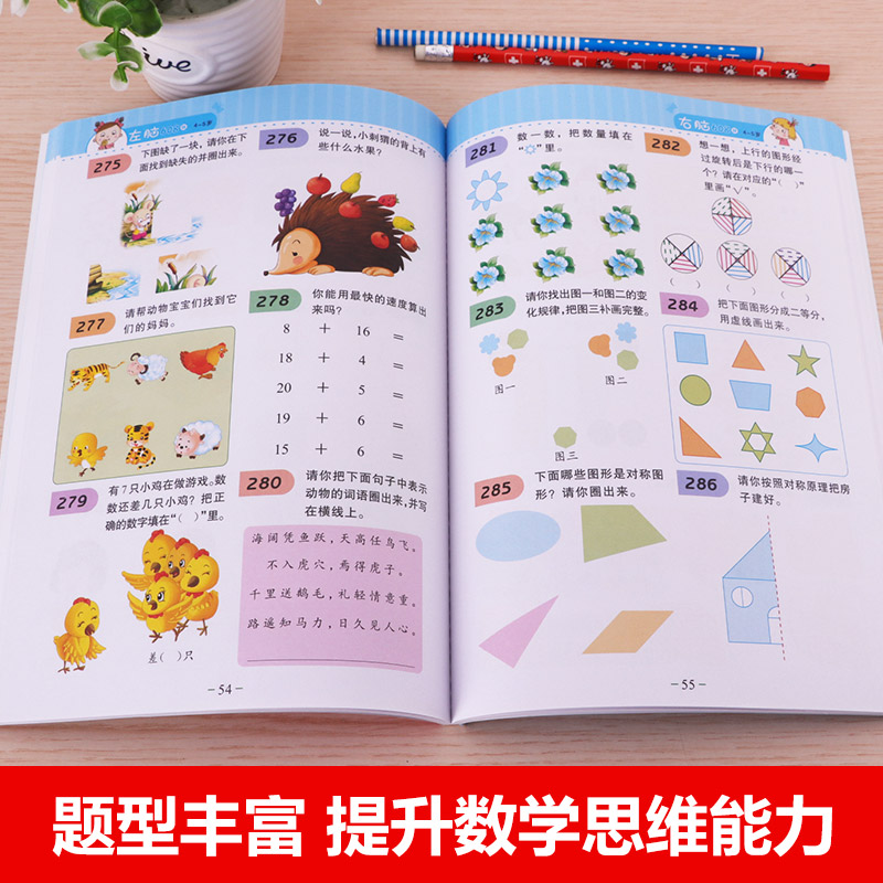 [正版]智力测试608题 4-5-6岁宝宝逻辑思维训练书籍益智图书 儿童智力天才大脑潜能开发书幼儿园脑力专注力训练书左高清大图