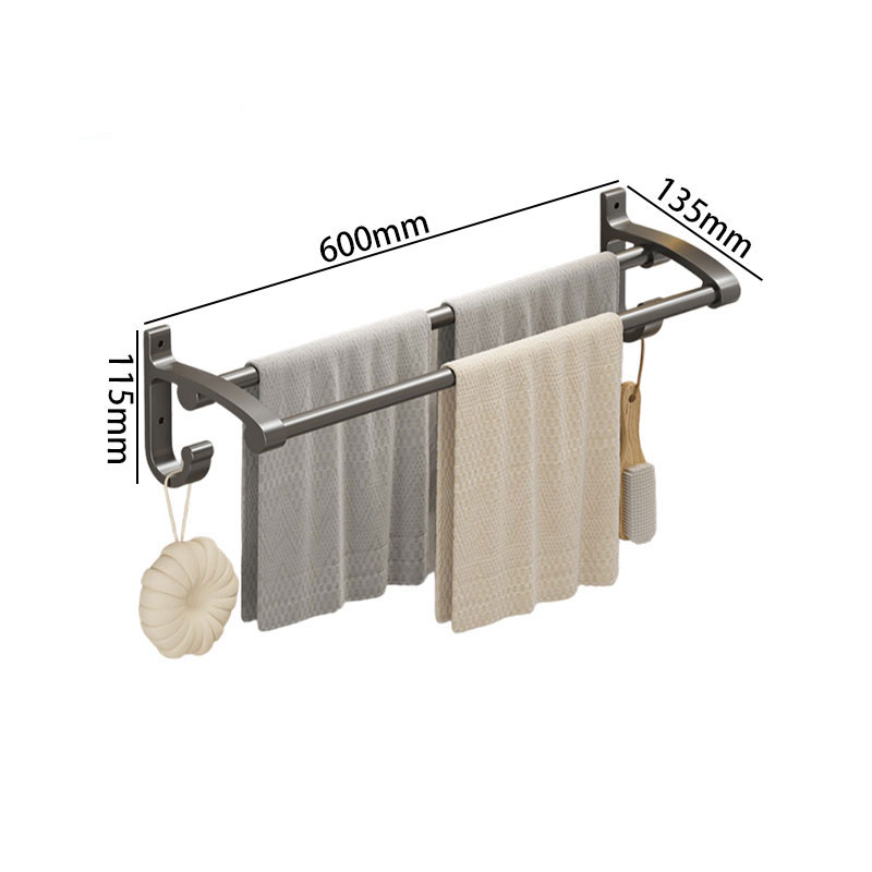 豫汉迎毛巾架 枪灰色毛巾架600*135*115mm个