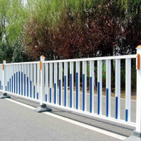规格[100*308cm 材质锌合金 表面喷塑镀锌 10个装]交通道路隔离护栏市政护栏围挡人行道城市道路隔离市政护栏