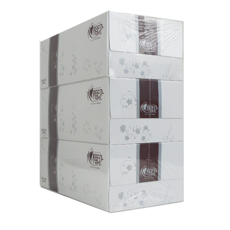 心相印 D130 商用恒金盒装抽纸 130抽 3盒/提 16提/箱 (单位:箱)高清大图