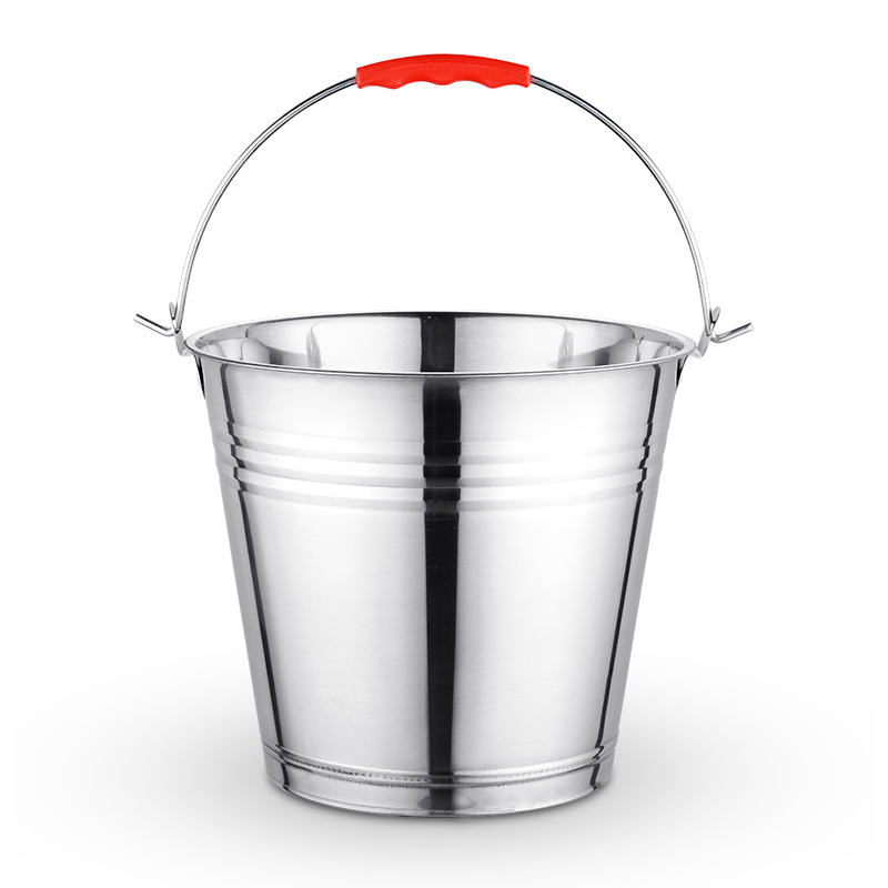 铁皮桶 水桶 加厚提水桶 不锈钢水桶 8L高清大图