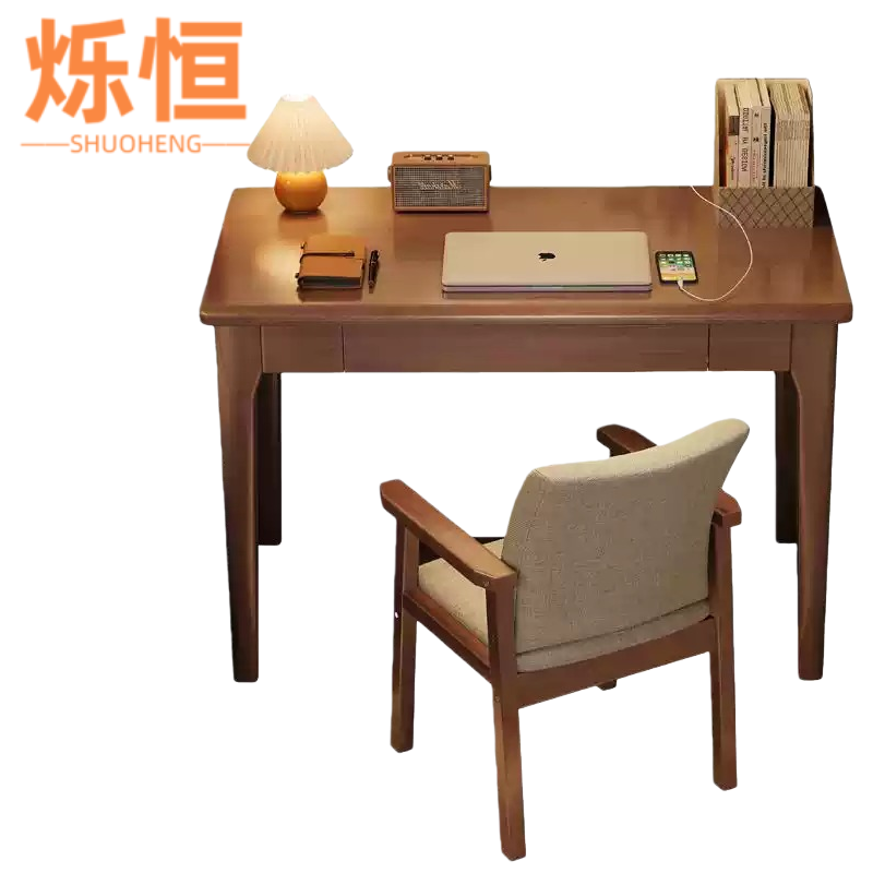 烁恒书桌（单抽）1桌1椅60*40*75cm套高清大图