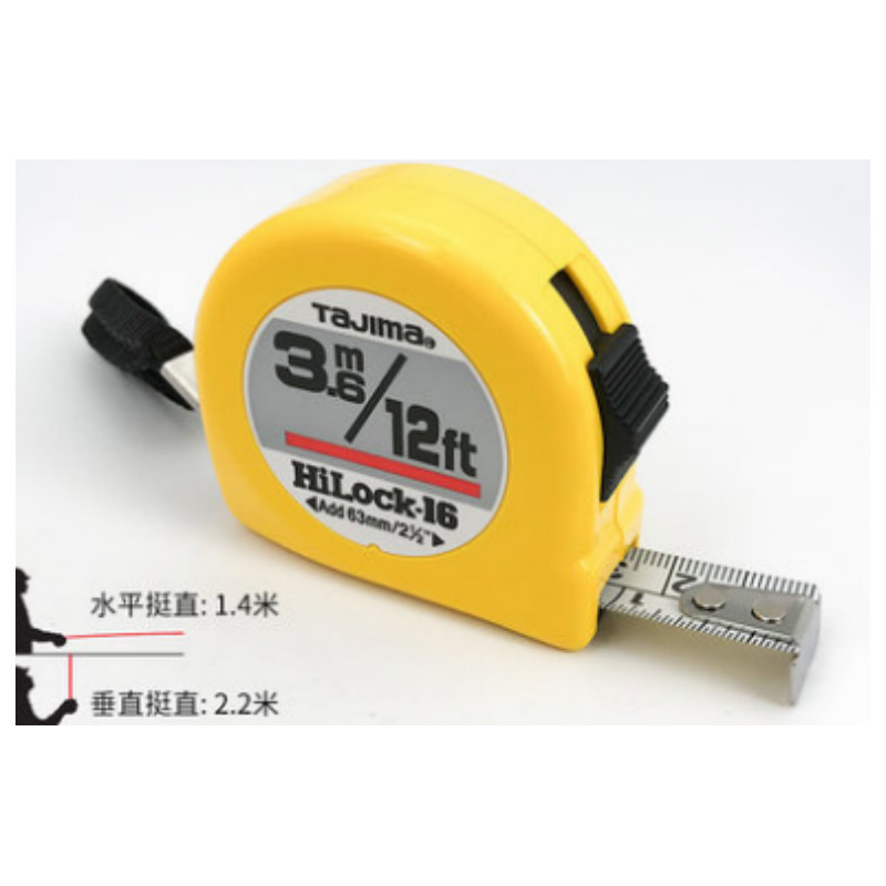 田岛 TAJIMA L16-36M/FTL系列 公英制钢卷尺 长3.5M/12“ 宽16MM