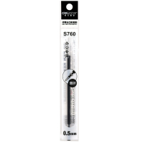 得力 S760笔芯 0.5mm 子弹头笔水笔芯 黑色 5盒/组