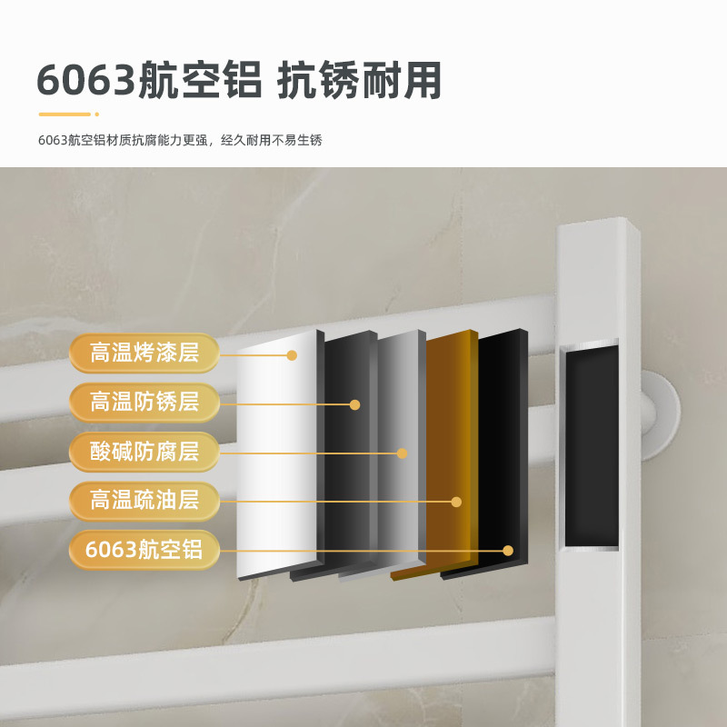 SIOYIE芯毅 智能电热毛巾架家用浴室卫生间毛巾杆电加热恒温浴巾烘干置物架R315(免费安装)
