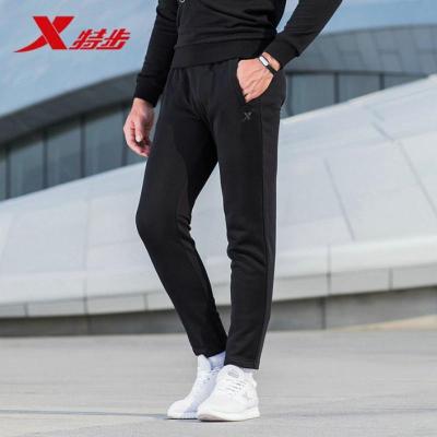 特步男运动长裤正品2018秋季新款修身都市针织休闲裤882329639278