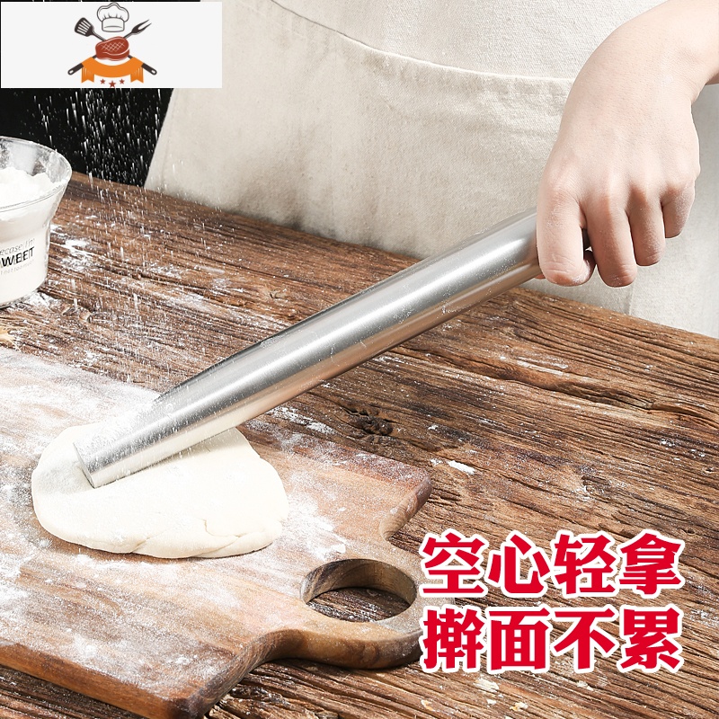 家用赶面棍小号厨房打面棒杆饺子皮器烘焙工具 敬平 常规加厚款52CM擀面杖高清大图